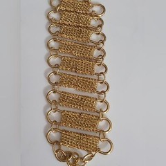 Wide mesh premier designs panel bracelet gold BIG chunky FITS ALL