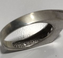 Vintage 925 Sterling Silver CZ Mens Ring Size 10.25 Signed JJJ