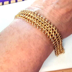 FGSPL Fine Gold Over Silver 7.25″ Mesh Multi-Strands Chain Showstopper Bracelet