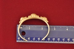 Vintage Sterling Silver Cuff Bracelet – 30g Tested 925 – Triple Dome Medi Design