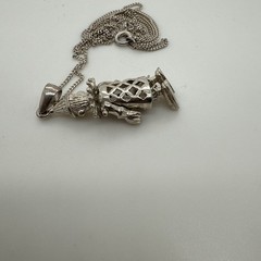 Vintage Articulate Clown Pendant With 18 In Chain Included Both 925 SS Adorable