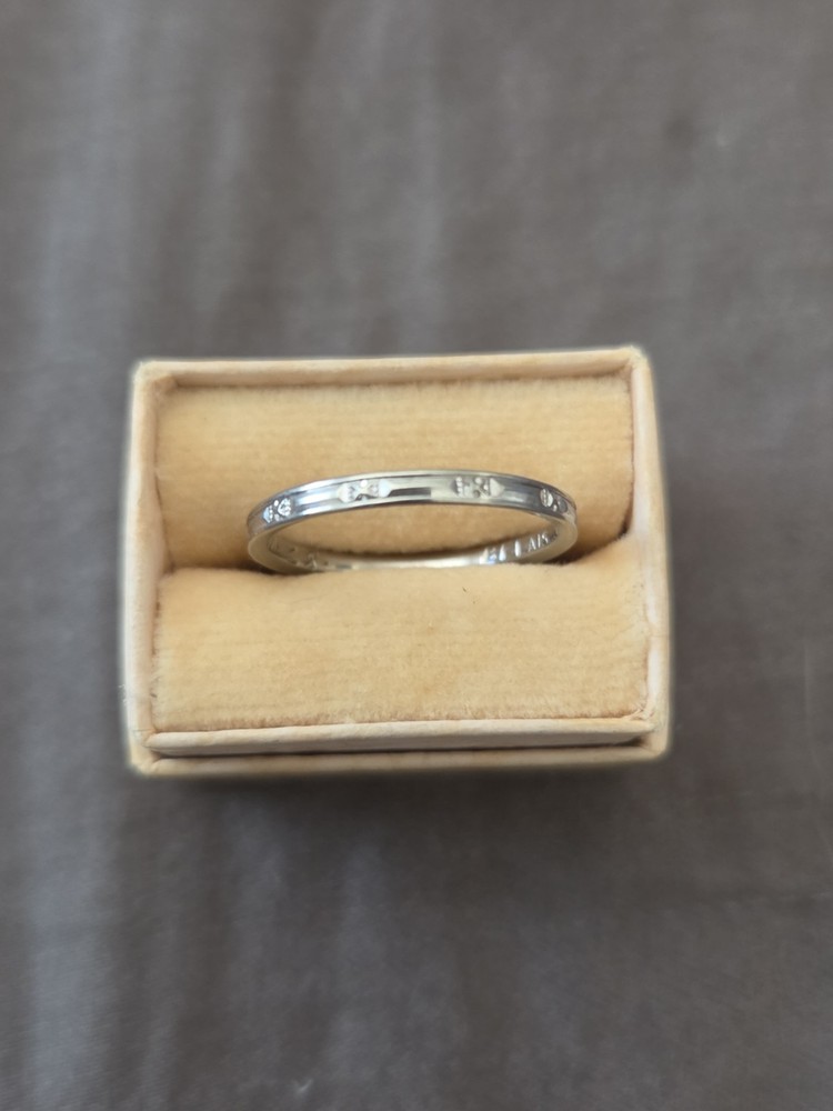 Vintage Belais 18K White Gold Wedding Band
