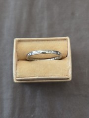 Vintage Belais 18K White Gold Wedding Band