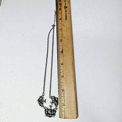 Vintage Mid-Century MN 835 Silver Traditional Floral Design 3D Necklace