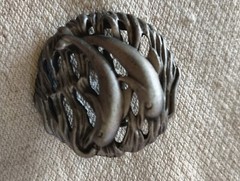 VTG Torino Pewter Dolphin BroochPin And Matching Dolphin Post Earrings Birthday