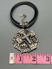 Western Cross Pendant / Necklace / Choker w/adjustable length Branded by You&I