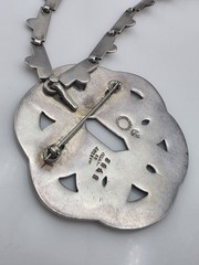 VTG MARGOT DE TAXCO MEXICO MODERNIST STERLING SILVER 925 ENAMEL NECKLACE