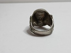 Vintage Skull Bones Ring Size 11.75 Biker Goth 70 80s Costume Bold Big Statement