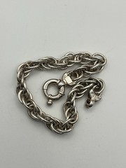 Milor Italy sterling silver rolo chain link bracelet