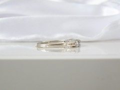 Vintage Sterling Silver 925 Diamonique CZ Stack Band Ring Size 9