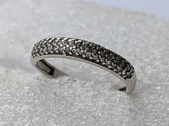 Vintage ring sterling silver 925 Size 6.5 Weight 1.41 g. Eternity Band.