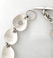 Niels Erik From of Denmark Sterling Flora Fauna Link Bracelet Circa 1940s/1950s