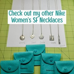 Tiffany 2007 Women Nike Marathon San Francisco Charm Pendant Silver 16”Necklace