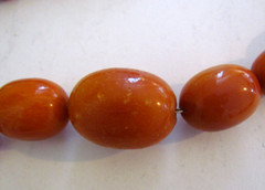 Antique Natural Butterscotch Egg Yolk Baltic Amber 36″ Bead Necklace Approx 100g