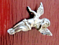 Vintage Cherub Cupid Angel Sterling Silver 925 Pendant 1.25″