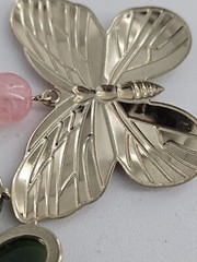 Vintage Estate Butterfly Birds Brooch Lot Rhinestones And Enamel Mixed Materials