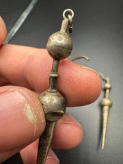 Vintage Bali Sterling Silver 925 Tribal Long Drop Dangle Filigree Earrings