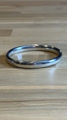 Vintage Etched Sterling Silver Bangle Victorian Style About 7 Inches Signed