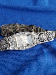 Original EARTH MINED DIAMOND ART Deco Ladies Watch Vintage Solid PLATINUM Case