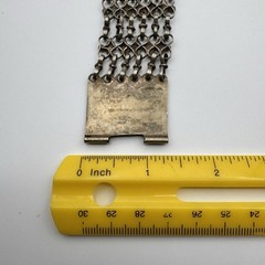 Antique Ottoman Turkish Silver Tone Filigree Stick Pin Bracelet 8.25″