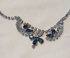 Vtg 1950’s-1960’s Light And Blue Sapphire Necklace And Bracelet
