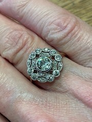 Vintage Style Edwardian Lab Created Diamond In 925 Sterling Silver Gifted Ring