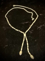 Clear Rhinestone Y Drop Necklace, 16 in. + 3.5 in. Marqui Drops