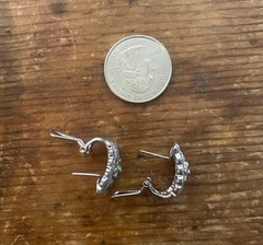 vintage sterling silver flower earrings