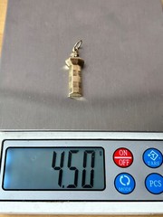 VINTAGE 14K GOLD DIAMOND LIGHTHOUSE CHARM PENDANT SOLID CUSTOM MADE NAUTICAL