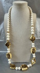 Lot of 10 Vintage Chunky Beaded Statement Necklaces Boho Chic Acrylic Resin Wood