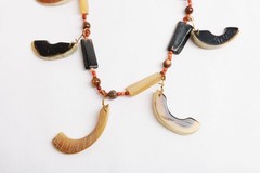 Vintage Buffalo Horn Necklace with Tag