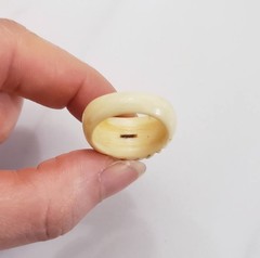 Vintage Carved Ribbed Ring Size 7 & Elephant Pendant