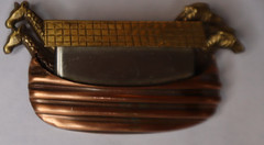 Noahs Ark Lapel pin mixed metals vintage Brooch 2.5 inches wide