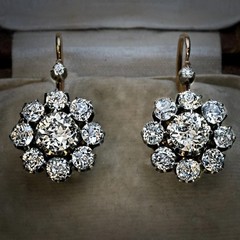 Art Deco Style 3.25Ct Floral Lab Created Diamond Wedding 14K Gold Filled Earring