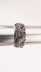 Vintage Dragon Ring Sterling Silver Chinese Asian Style Wrap Around Size 11.25
