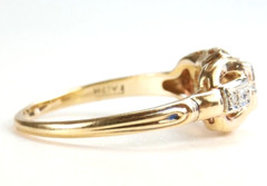 Antique 1920’s Diamond Faith Engagement 14K Two Tone Ring Size 6 UK-L1/2 Deco