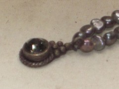 vintage sterling silver pendant iridescent keshi pearl necklace jewelry