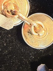 Preowned Signed Krementz Gold Filled Tuxedo, Set Cufflinks, And Shirt Studs