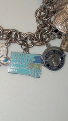 Vintage Sterling Silver Charm Bracelet 17 Charms 6.5inches