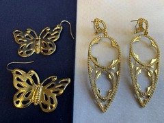 Vtg Earring Lot Costume Jewelry Monet LTR Avon Camphor Glass Enamel Faux Gems