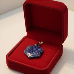 Lapis Lazuli Certified Pendant Necklace | Hexagon Blue Healing Crystal Jewelry