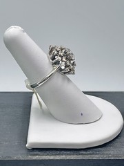 Vintage Ring 18K H.G.E Cubic Zirconia Stones Tested Sz 5.75