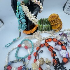 Vintage Beachy Bracelet Lot Mermaid Shell Surfer Jewelry Reseller 21 Pc 1.57lb
