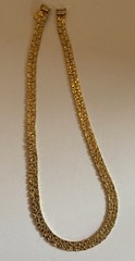 Vintage Gold Tone Nugget Necklace 17 Inches Used In Great Condition Costume