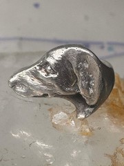 Dachshund ring size 5.25 mini dachshund dog head band sterling silver women gir