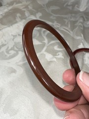 Vintage Bakelite (tested) Bangle Bracelet Set of 3 Butterscotch, Brown, Red