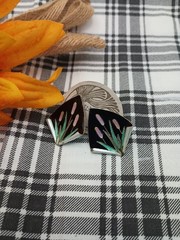 Vintage Laurel Cloisonne Enamel Earrings
