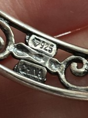 Lot Of 2 925 Sterling Silver Stackable Pinky / Toe Ring Adjustable Size
