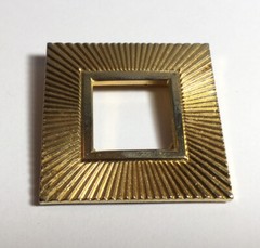 PRETTY GOLDTONE SCARF CLIP SLIDE OPEN SQUARE DESIGN NICE LOOK