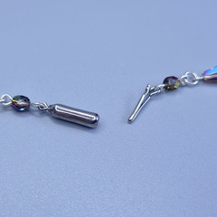 Necklace 18” Multicolor Glass Czech Old Beads Art Deco Style Women`s Jewelry